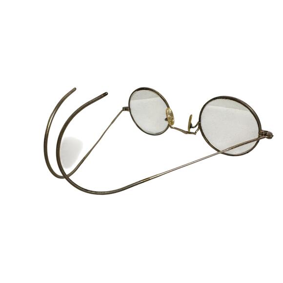 Sharon 1940s Round Wire Frame Glasses Art Deco Case & Original Certificates